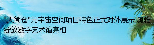 “大筒倉”元宇宙空間項(xiàng)目特色正式對外展示 奧雅綻放數(shù)字藝術(shù)館亮相
